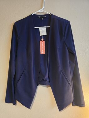 Wantable Stitch Fix Women's Navy Open Front Blazer Jacket